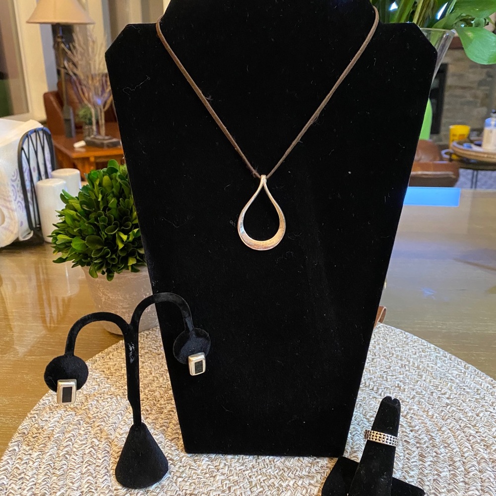 Jewelry bundle necklace ring and earrings